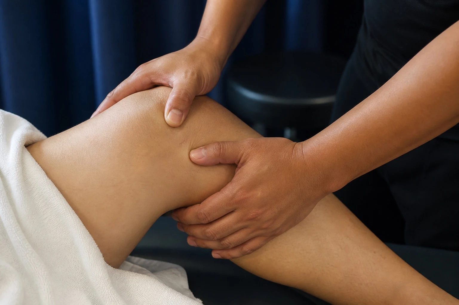 Close detail of a ZenMotion manual therapy technique
